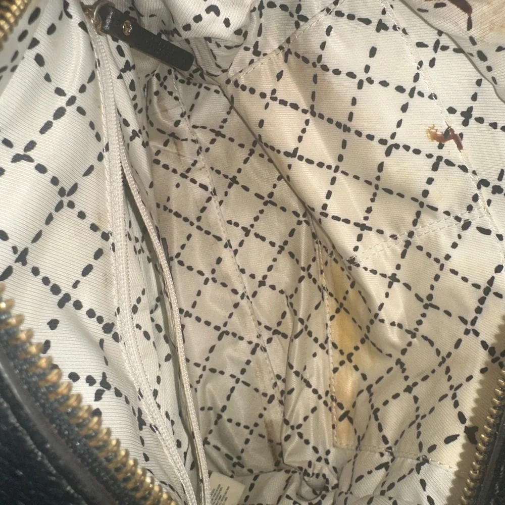 Kate Spade Pebbled Black Leather Satchel with Removal Strap - Picture 8 of 9